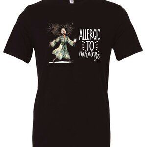 Allergic To Mornings Crewneck T-Shirt | Many Colors